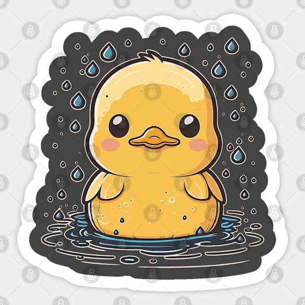 Rubber Duck And Duckling Men Women Kids Sticker by Linco